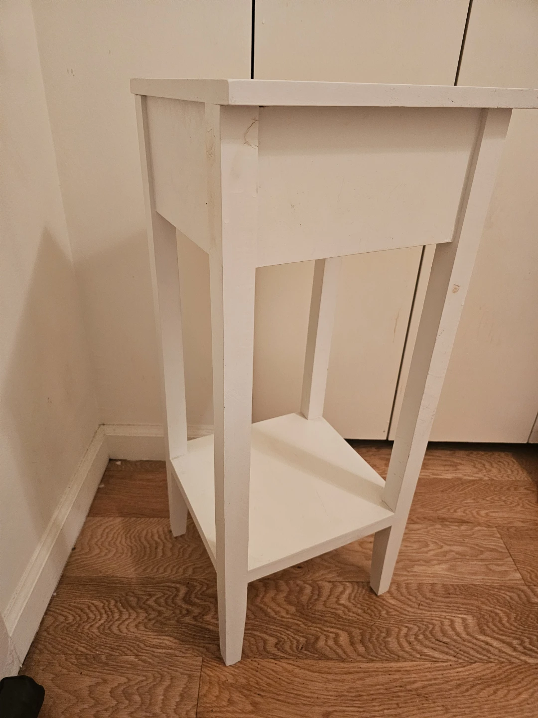 White Entry Side Table With Drawer - photo 5