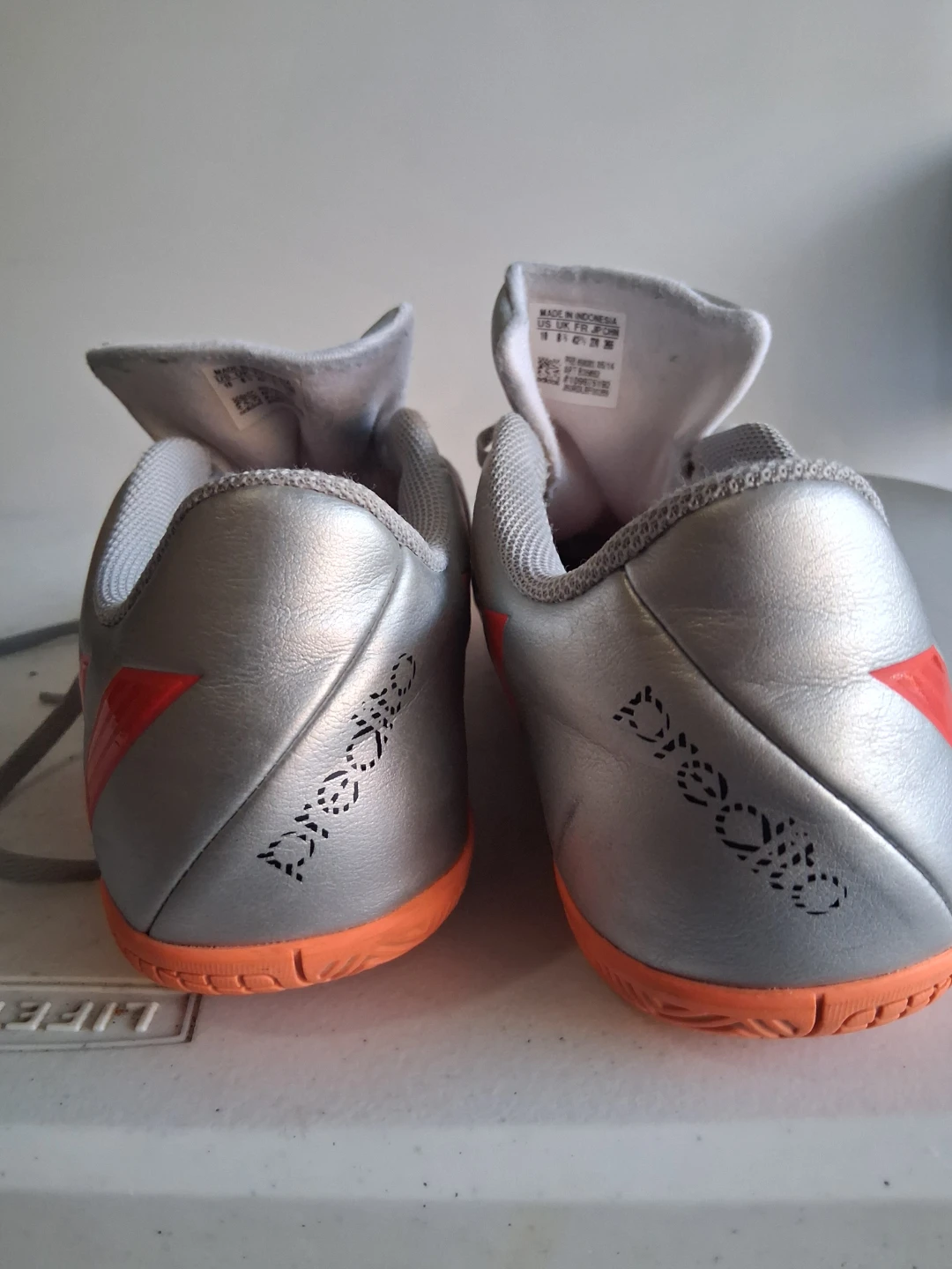 Adidas Soccer Cleats - Silver/Orange size 10 woman's indoo - photo 3