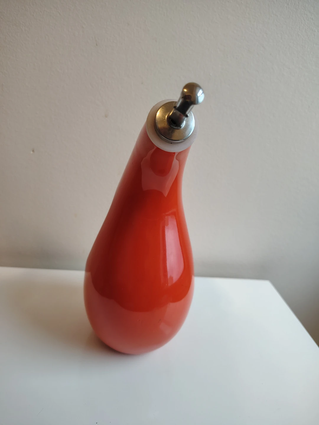 Rachael Ray Orange EVOO Oil Vinegar Dispenser Stoneware Bottle - photo 5
