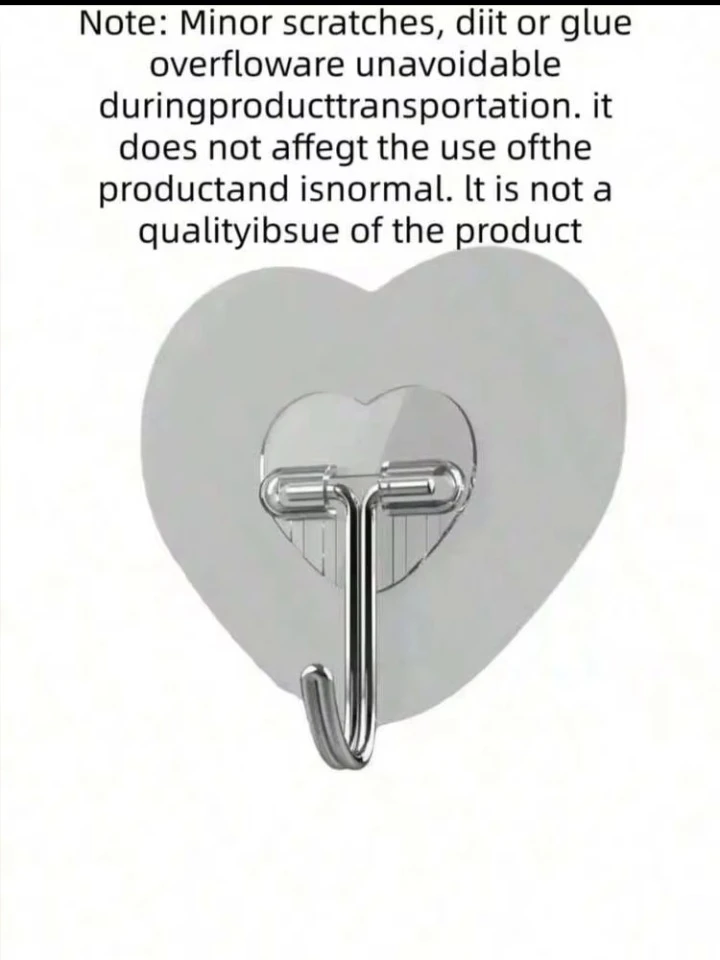 Heart-Shaped Adhesive Hooks (Set of 5) - photo 3