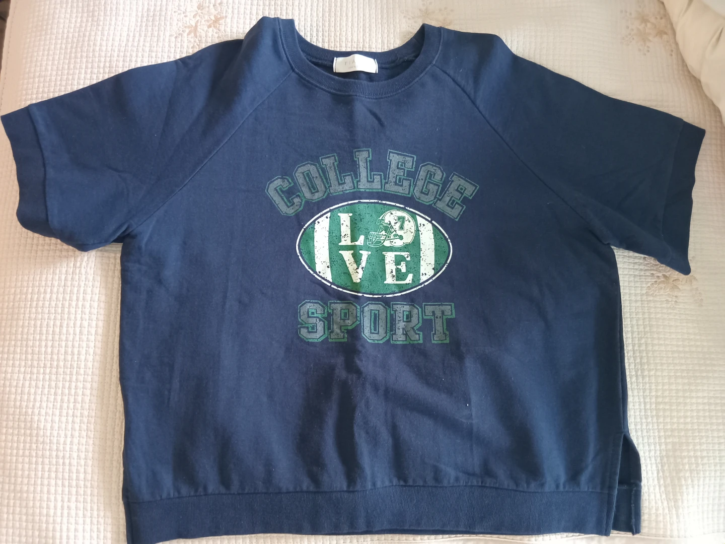 Tiara Navy "College Love Sport" Short Sleeve Top - photo 3