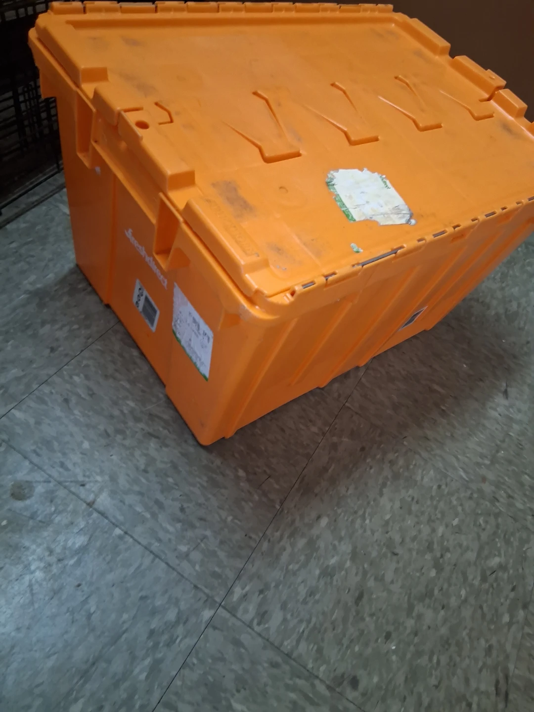 Orange Storage Tote Container