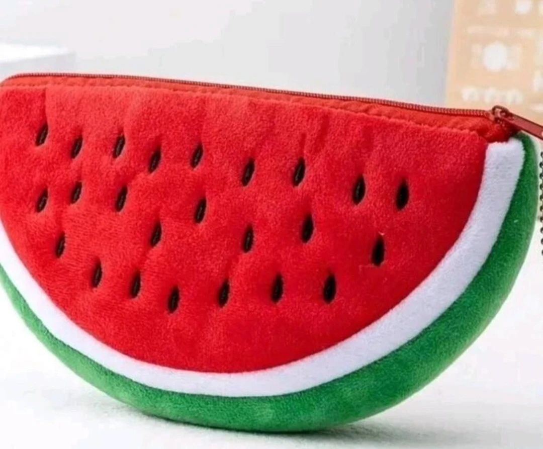 Plush Watermelon Pencil Case Pouch