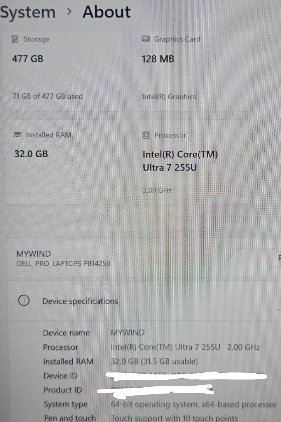 Dell Pro 14 Plus Laptop Core Ultra 7 255U 32GB RAM 512GB SSD - photo 5