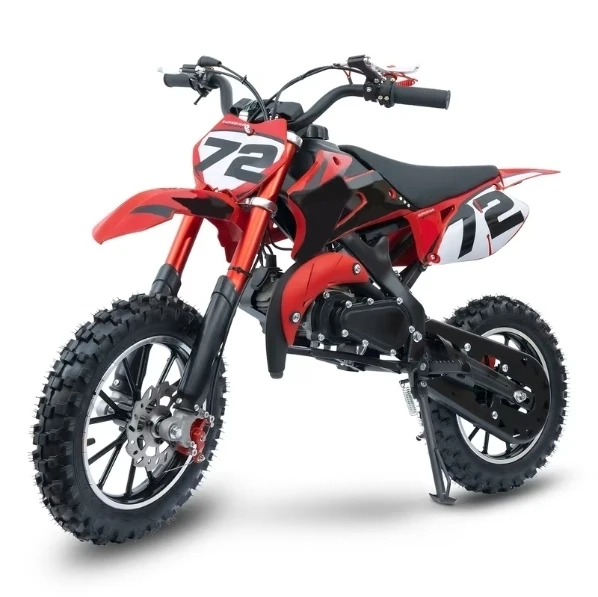 Red Dirt Bike with Number 72