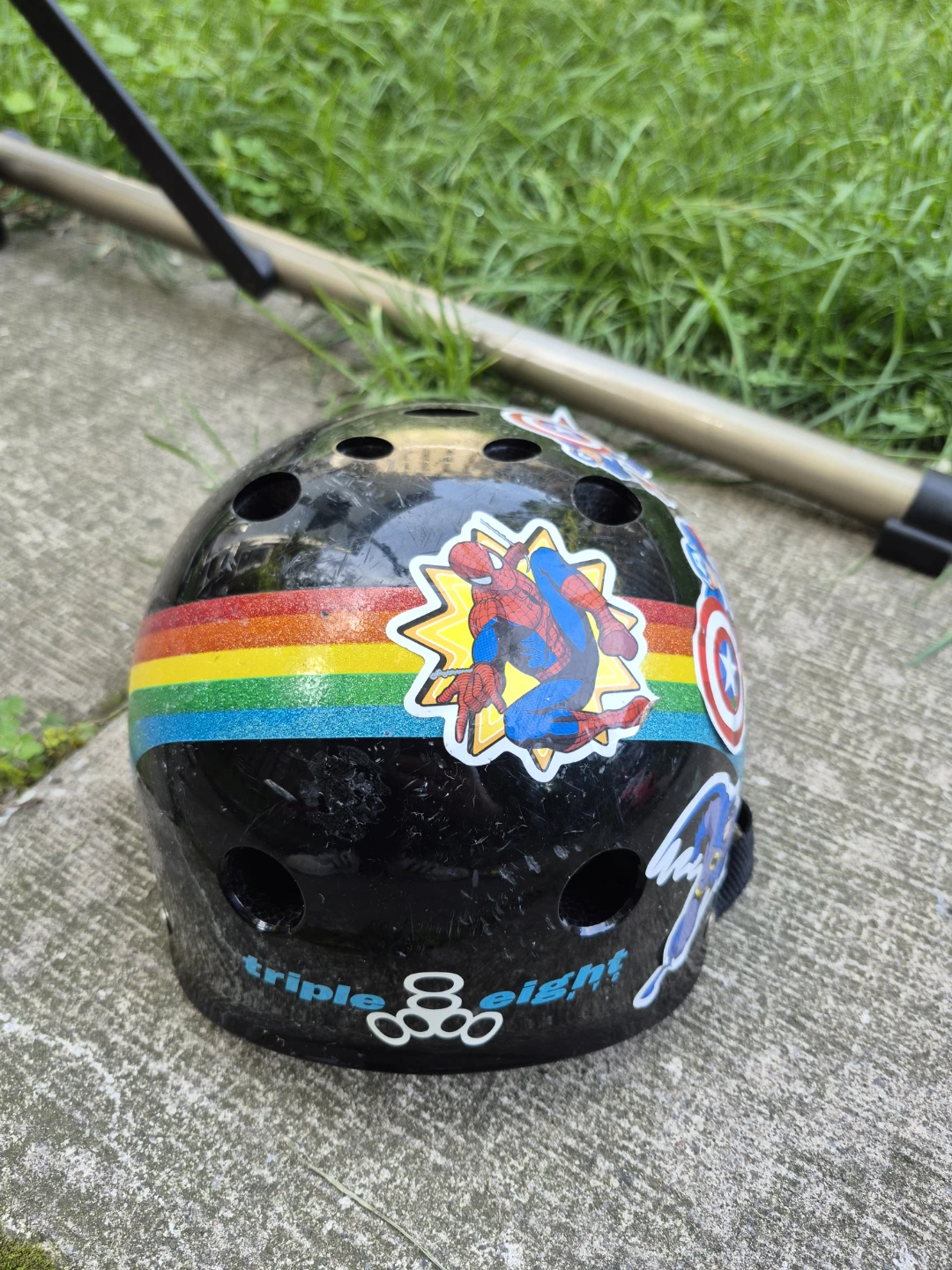 Triple Eight Kids Bike Helmet - Black/Superhero - photo 4