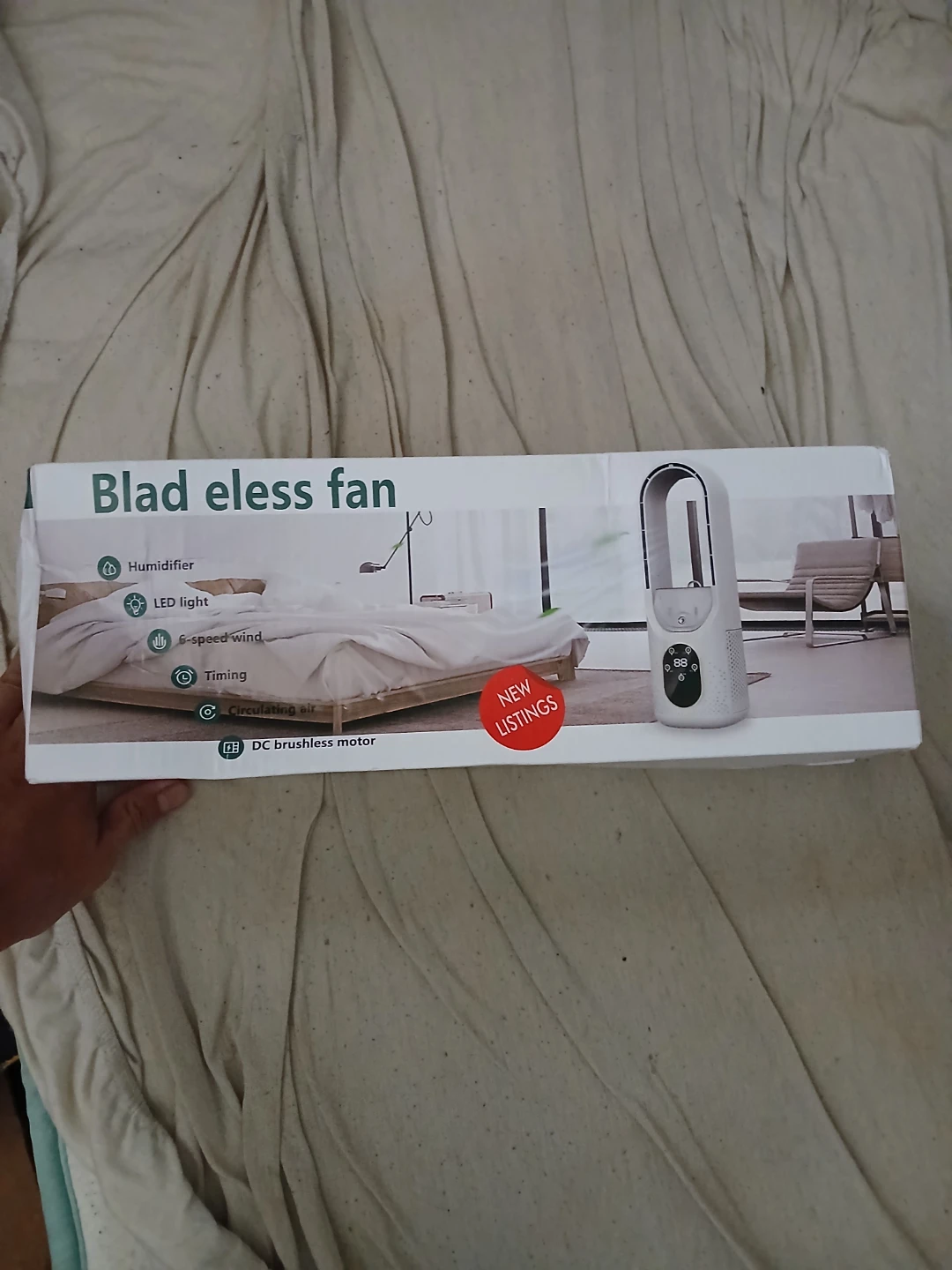 Bladeless Fan With Humidifier & LED Light