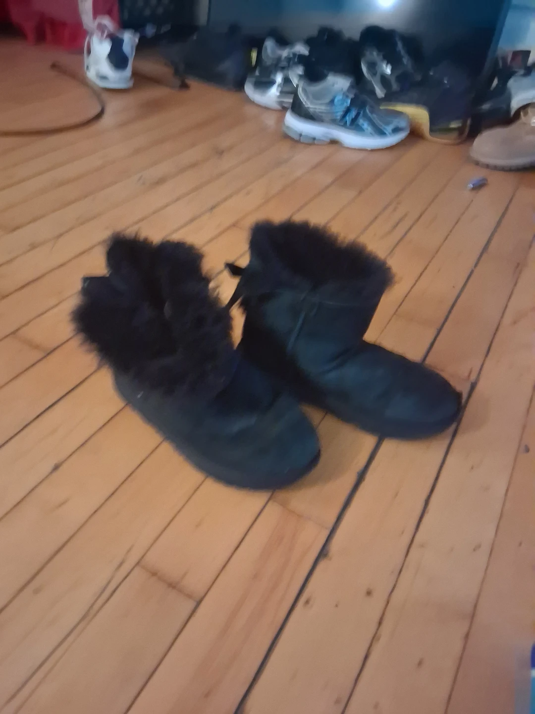 Black Fur Lined Boots