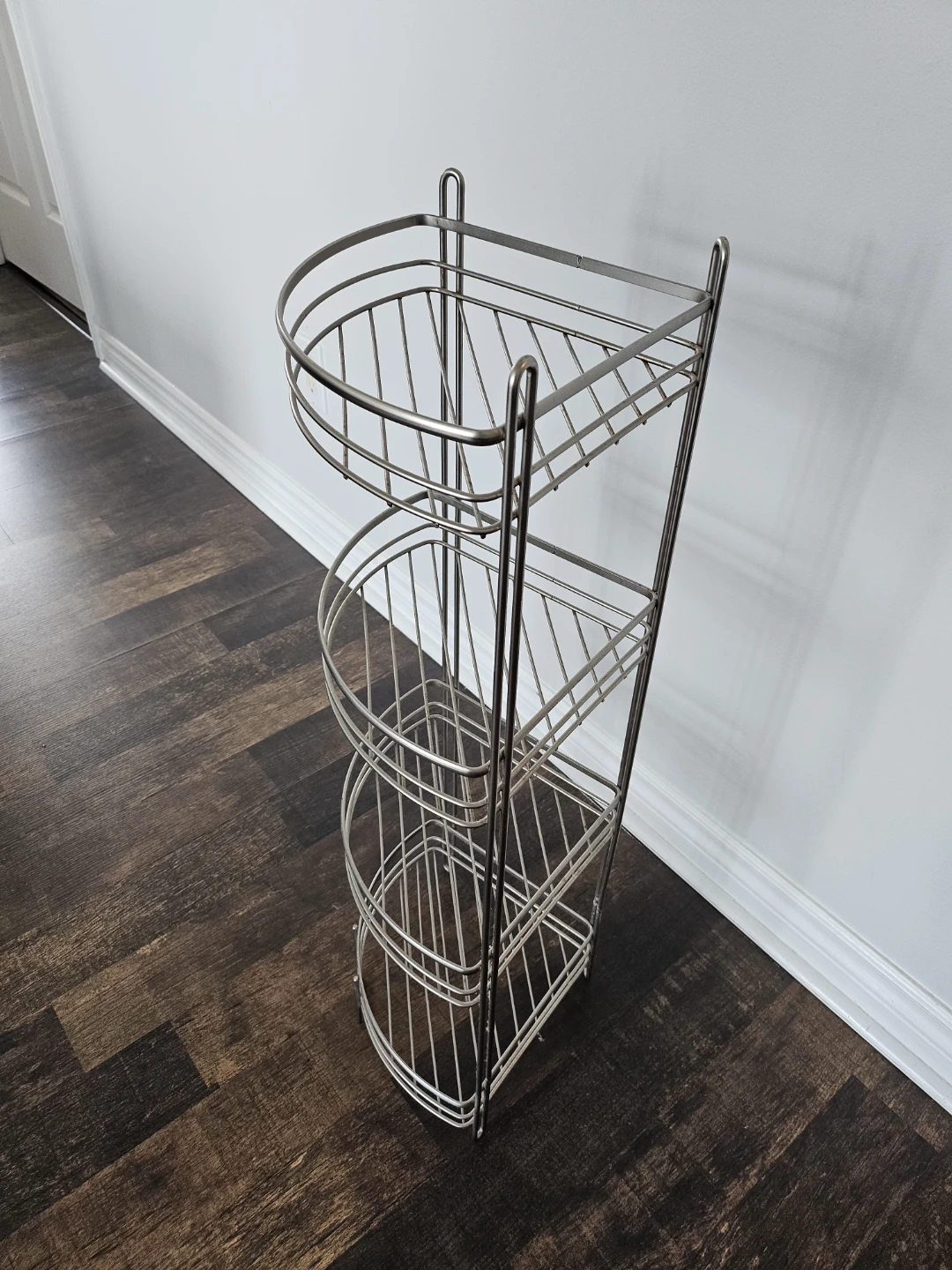 3-Tier Metal Corner Shelf Unit