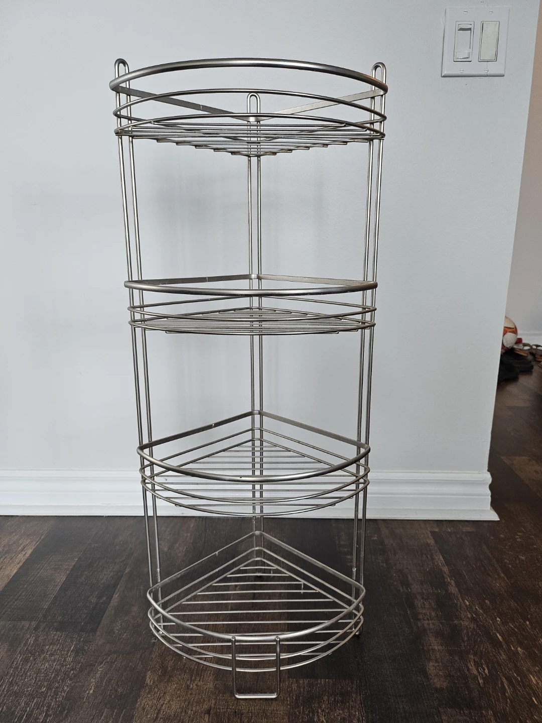 3-Tier Metal Corner Shelf Unit - photo 2