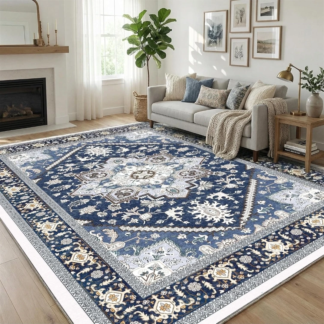 Ultra Soft Faux Cashmere Area Rug 6x9