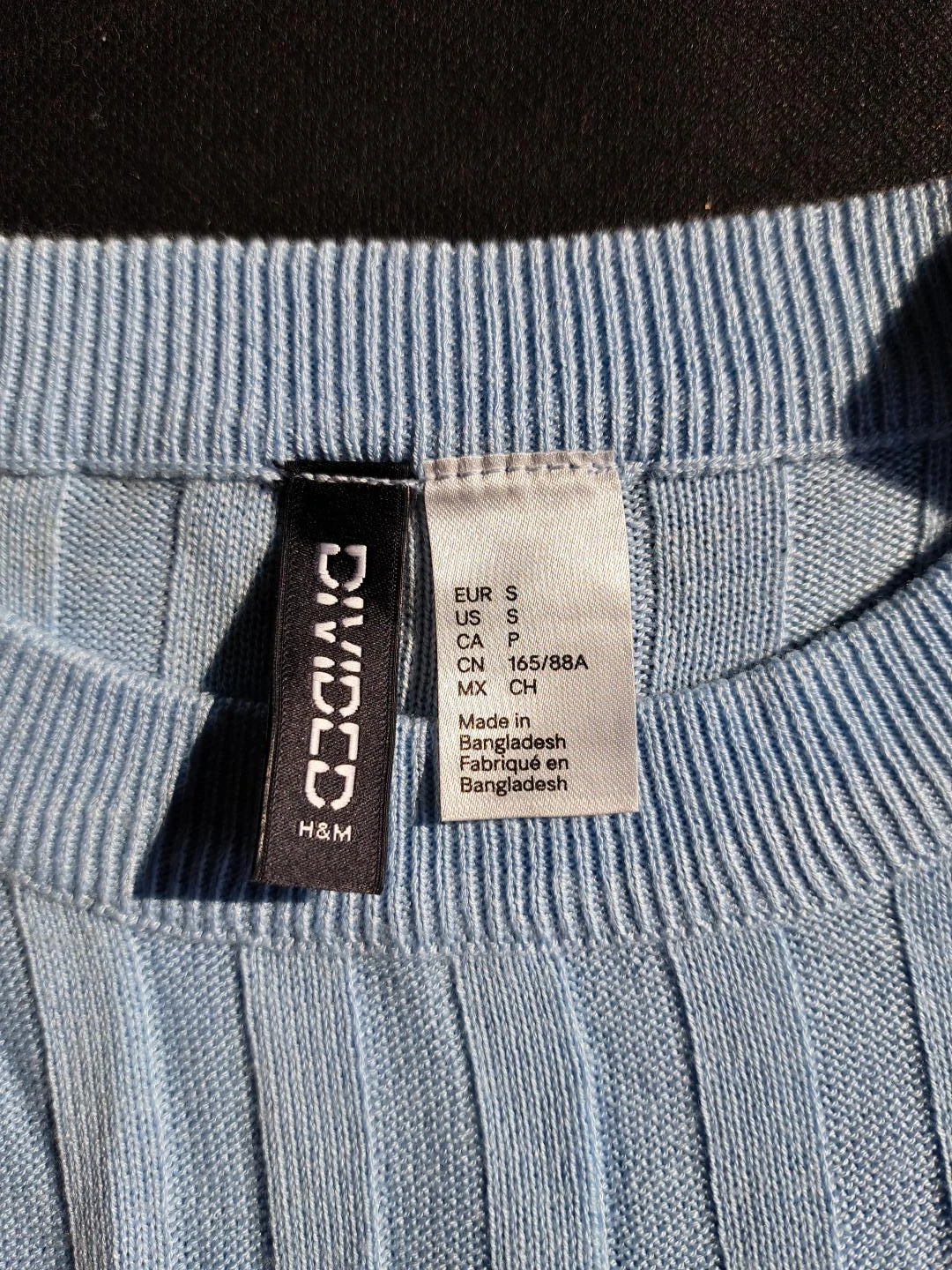 Divided H&M Light Blue Ribbed Crew Neck Sweater - photo 2