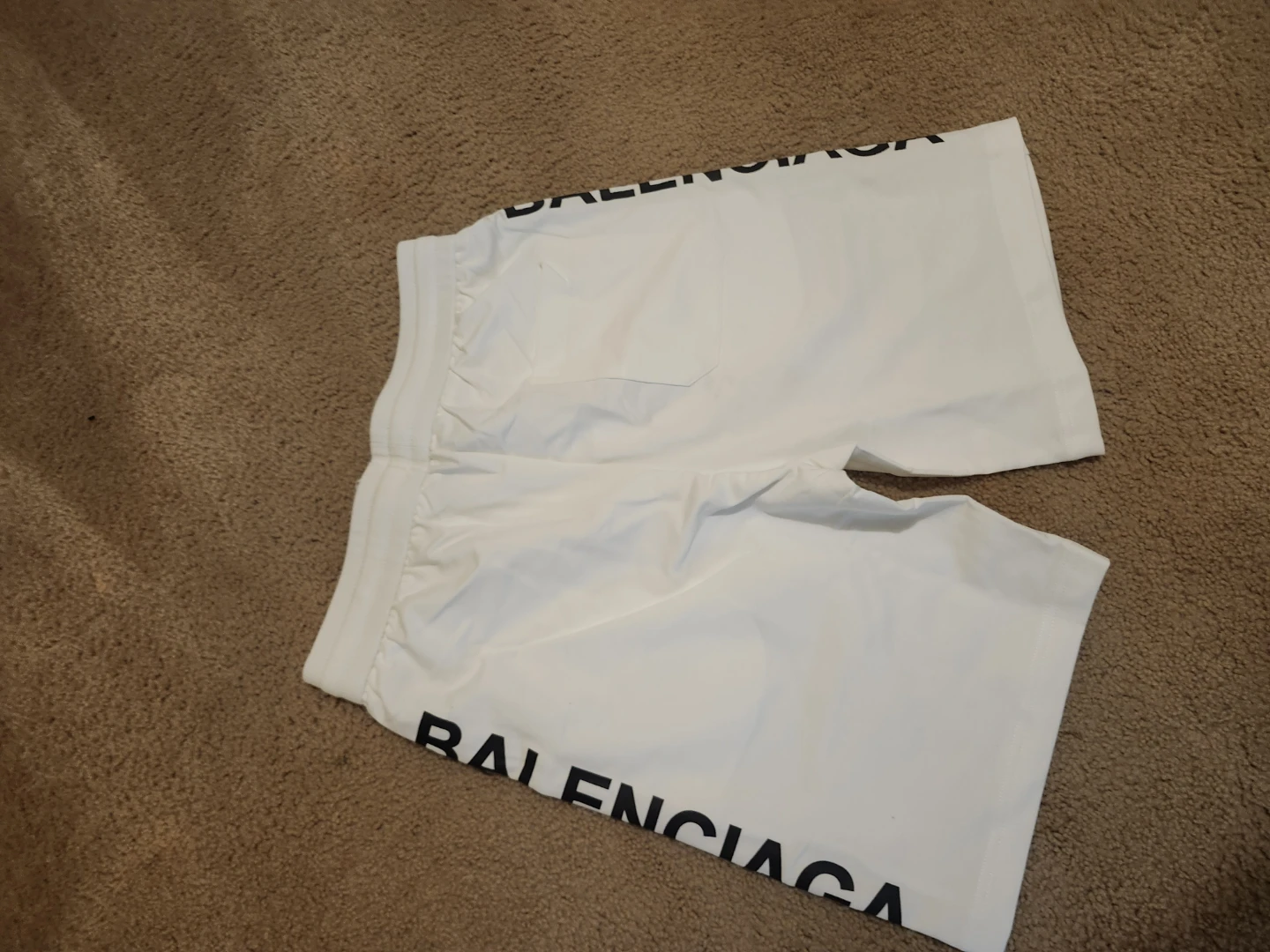 Balenciaga White Logo Track Shorts Size L - photo 3
