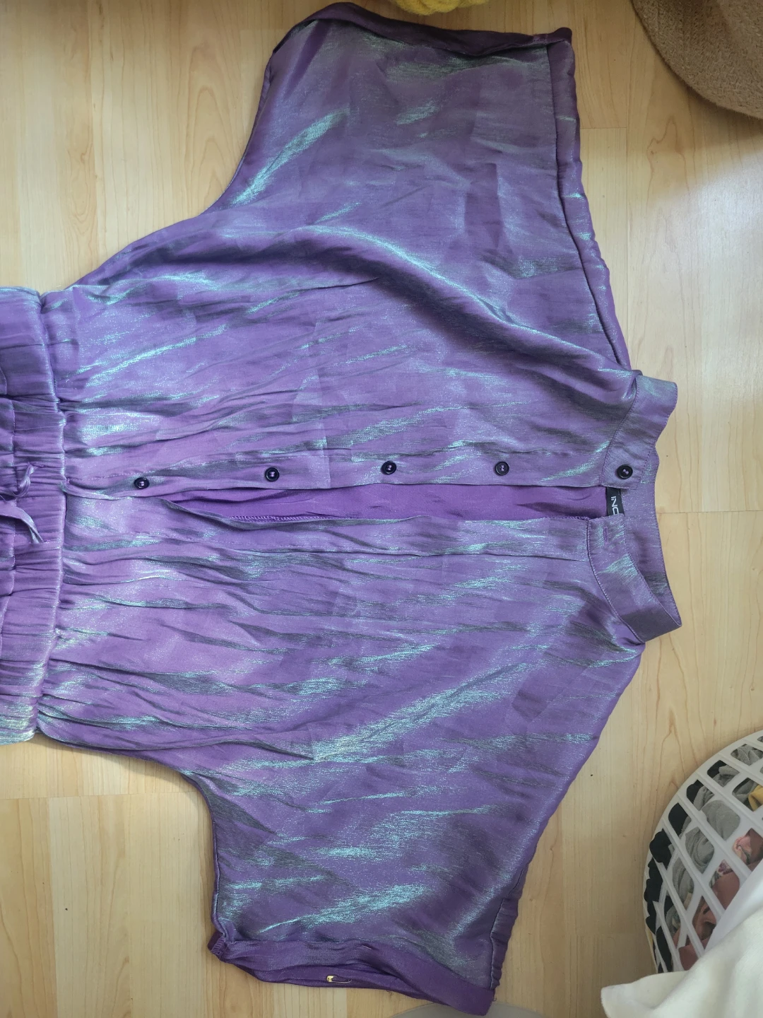 Purple Jumpsuit with Metallic Shimmer - photo 2