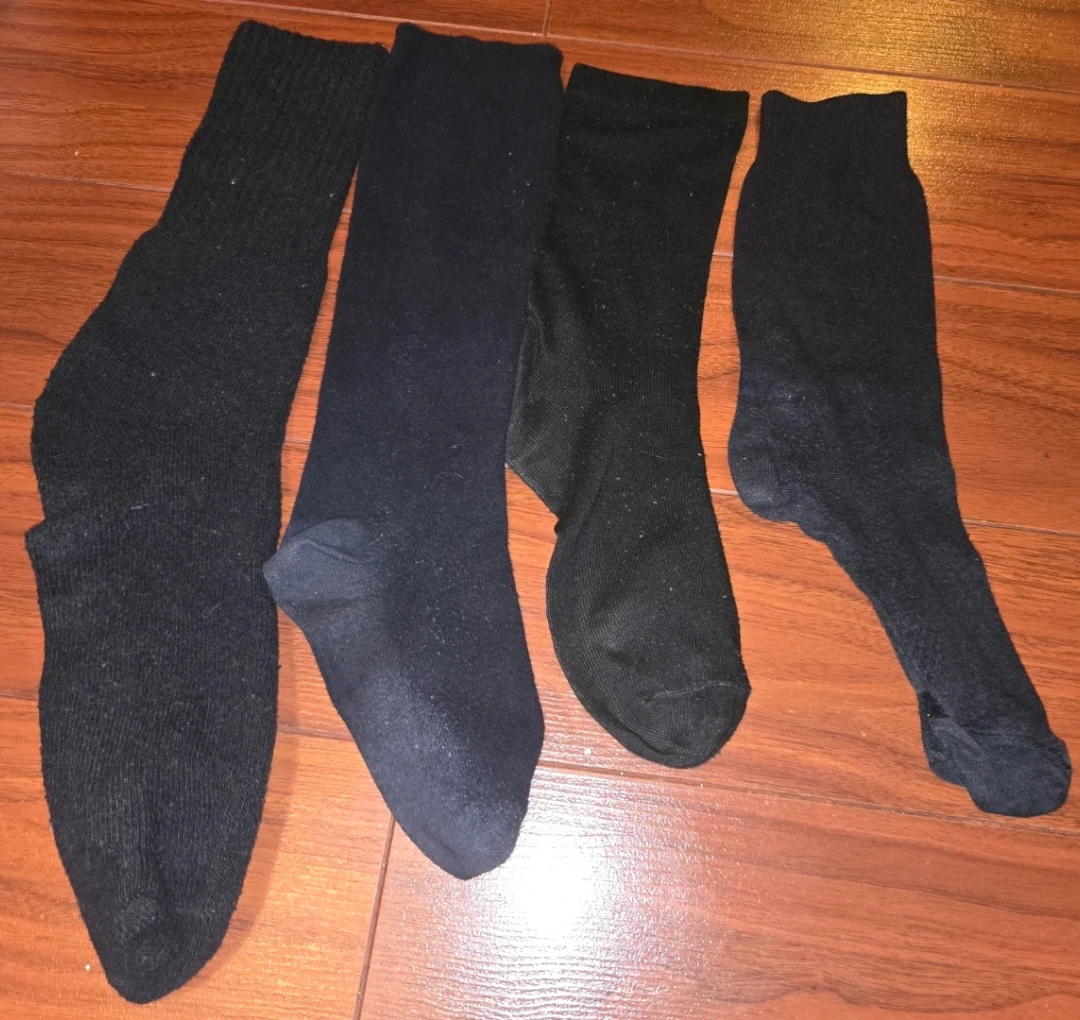 Clean Used Black Single Sock & Stocking Bundle