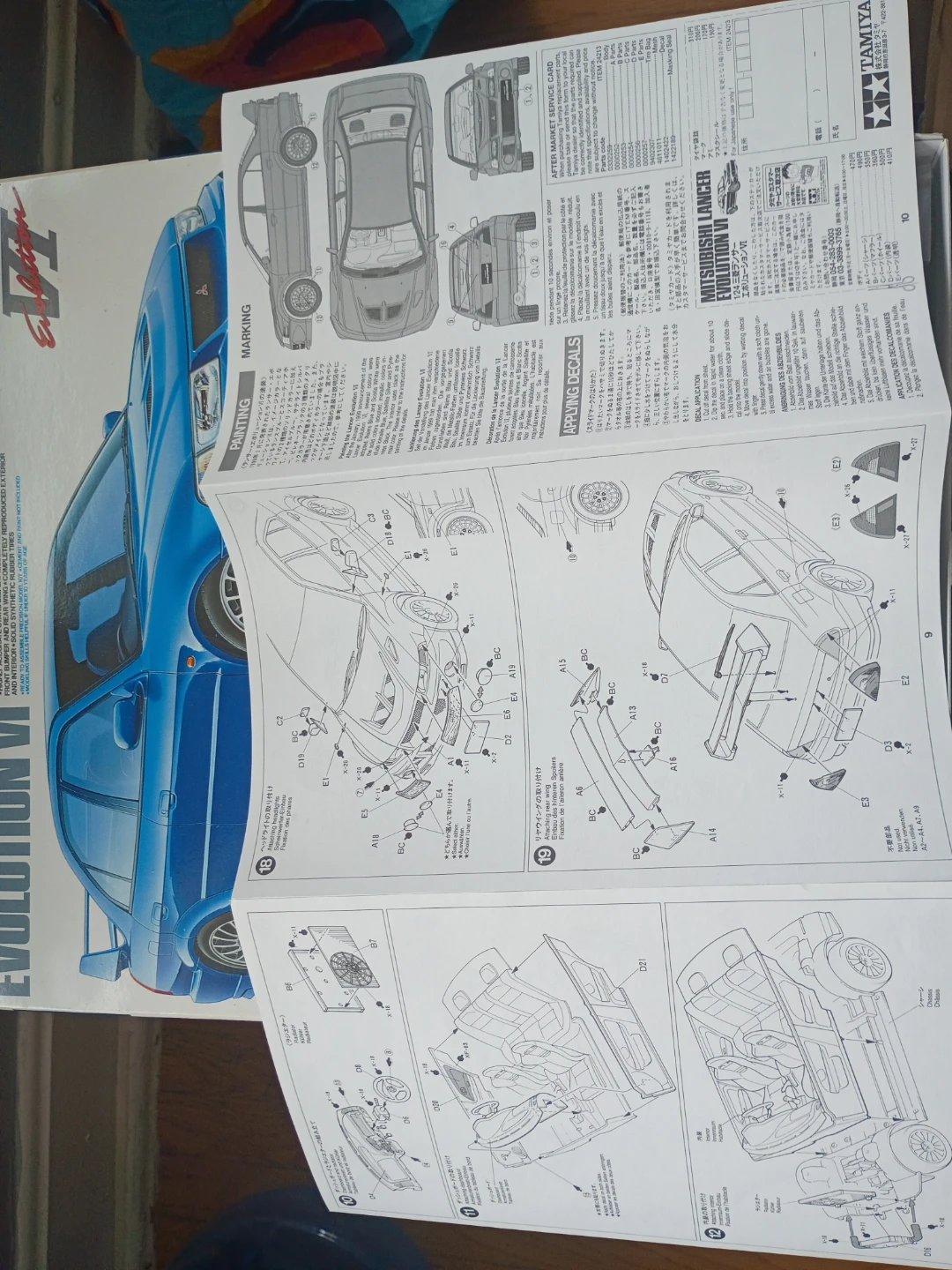 Tamiya Mitsubishi Lancer Evolution VI Scale Model Kit - photo 2