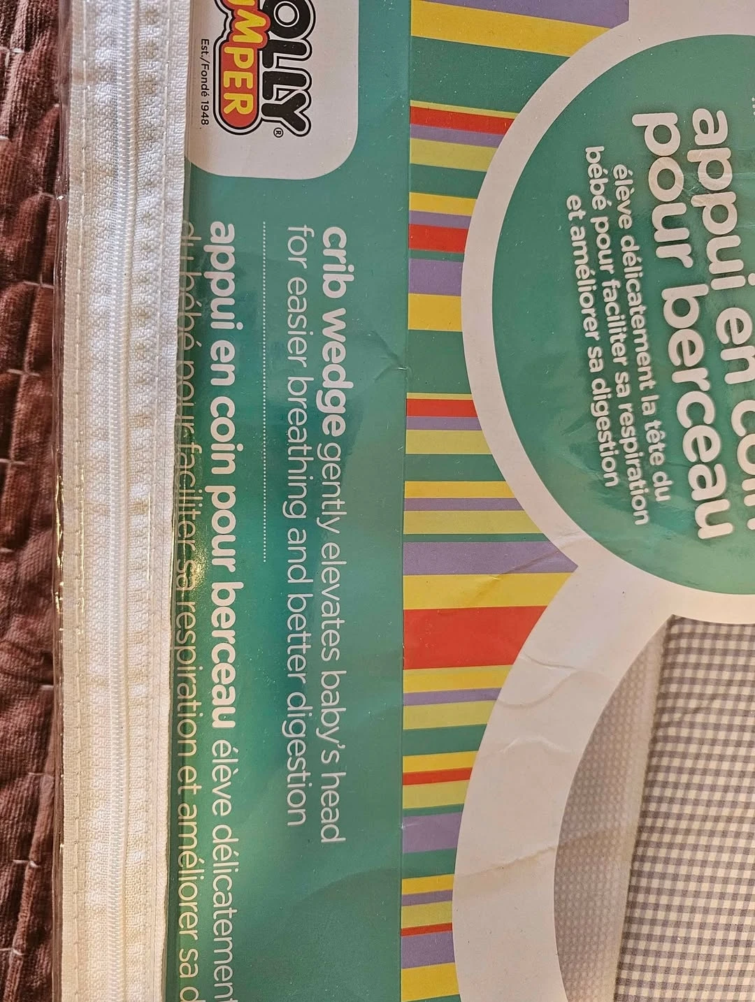Jolly Jumper Crib Wedge pillow/ anti reflux pillow - photo 2