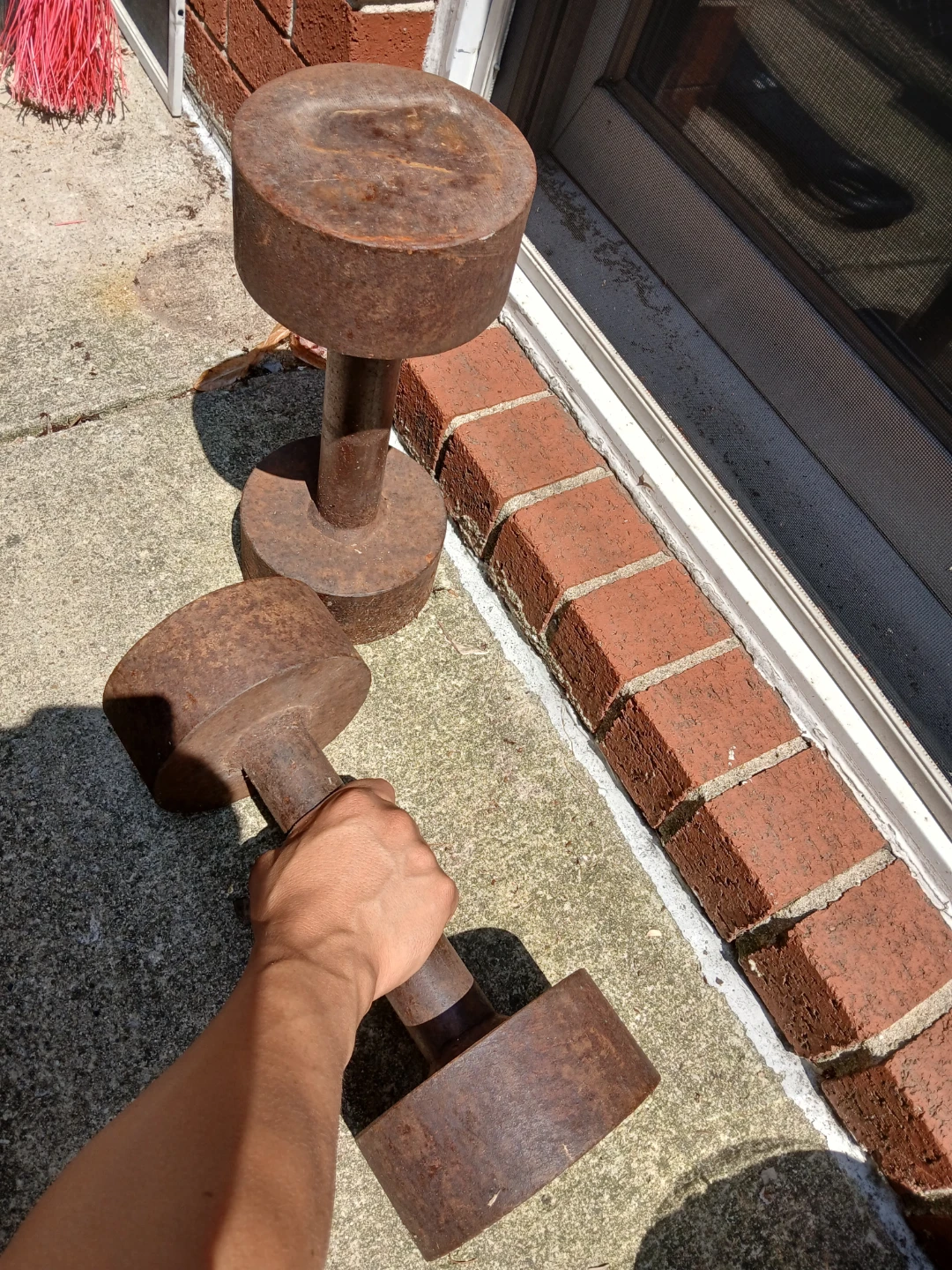 Vintage Cast Iron Dumbbells 40 Lbs - photo 4