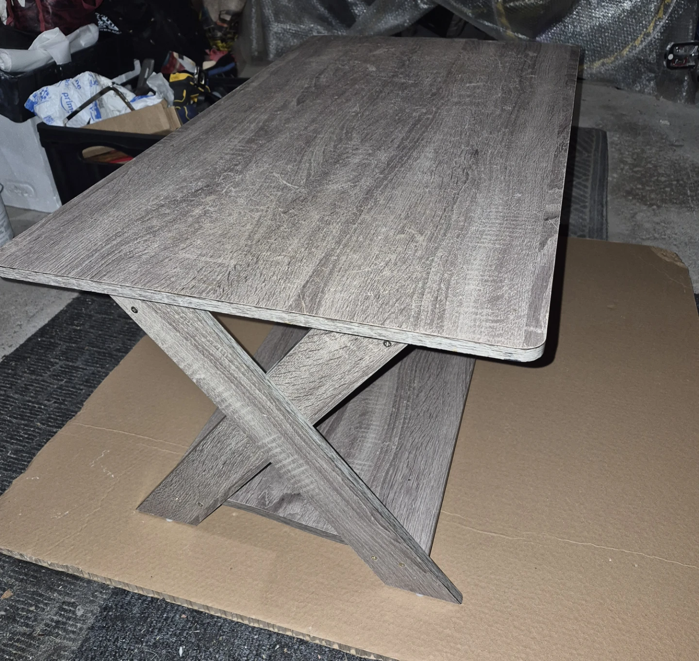 Grey Wood Grain Coffee Table