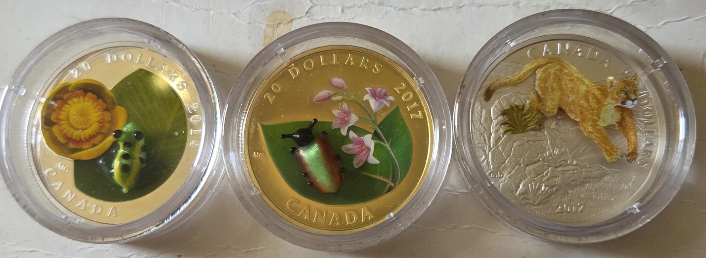 Royal Canadian Mint 2014 & 2017 $20 Fine Silver Coins - photo 3