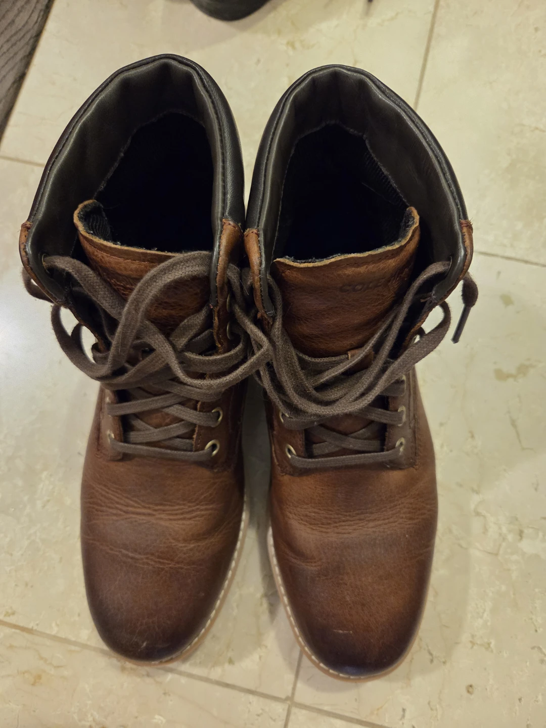 Cole Haan Men's Brown Lace-Up Boots (Size 7)