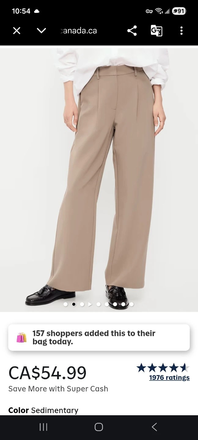 Wide-leg Trousers - Sedimentary Colour