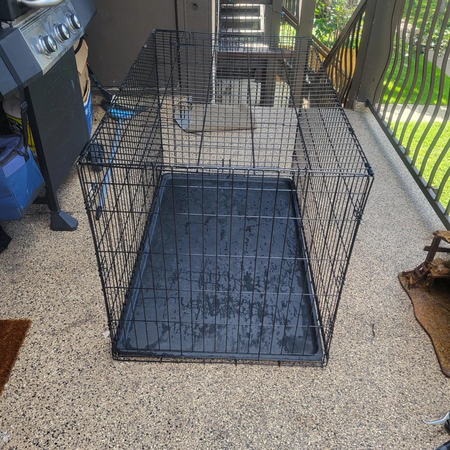 Wire Dog Crate with Tray - photo 2