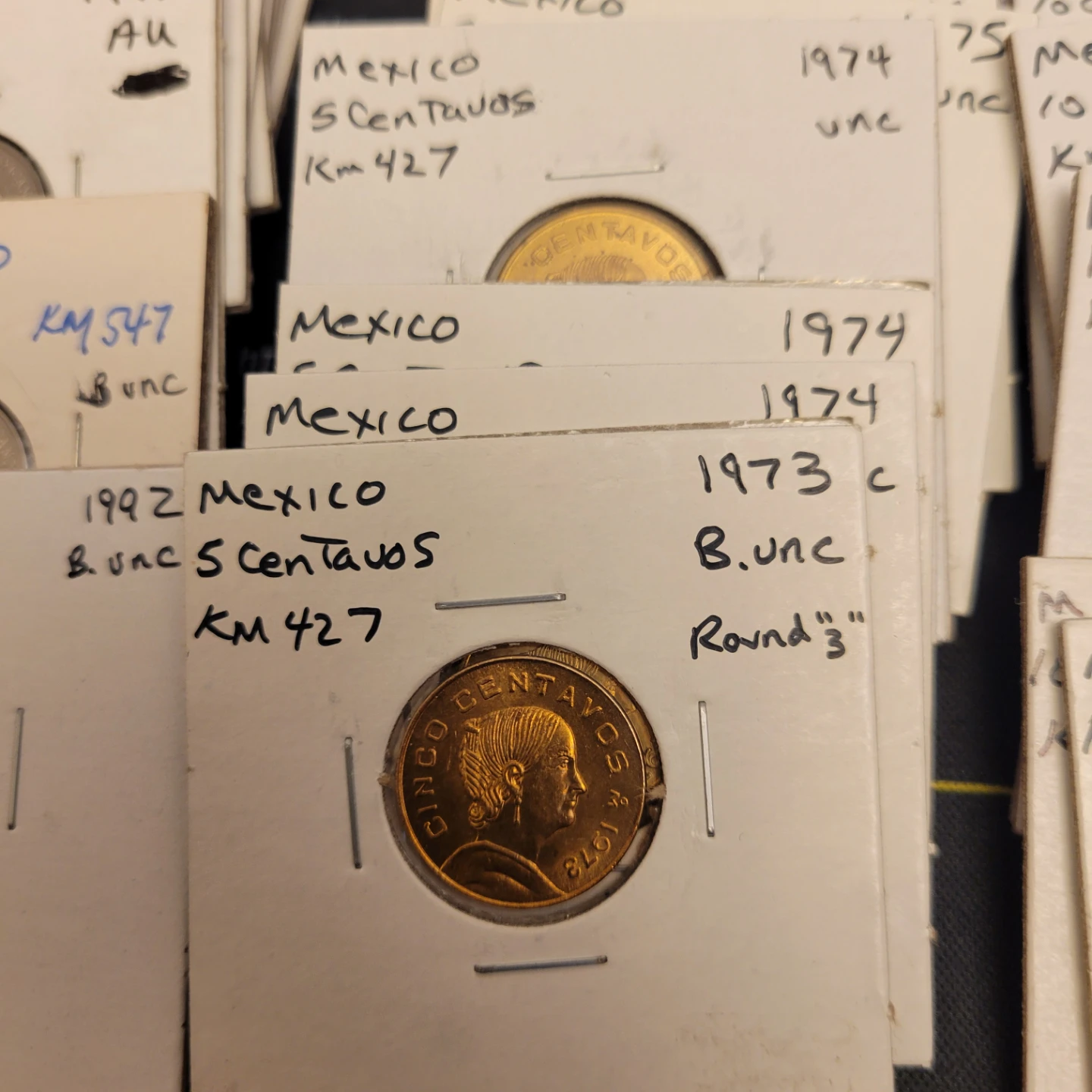 Mexico 5 Centavos Coins (Various Years)