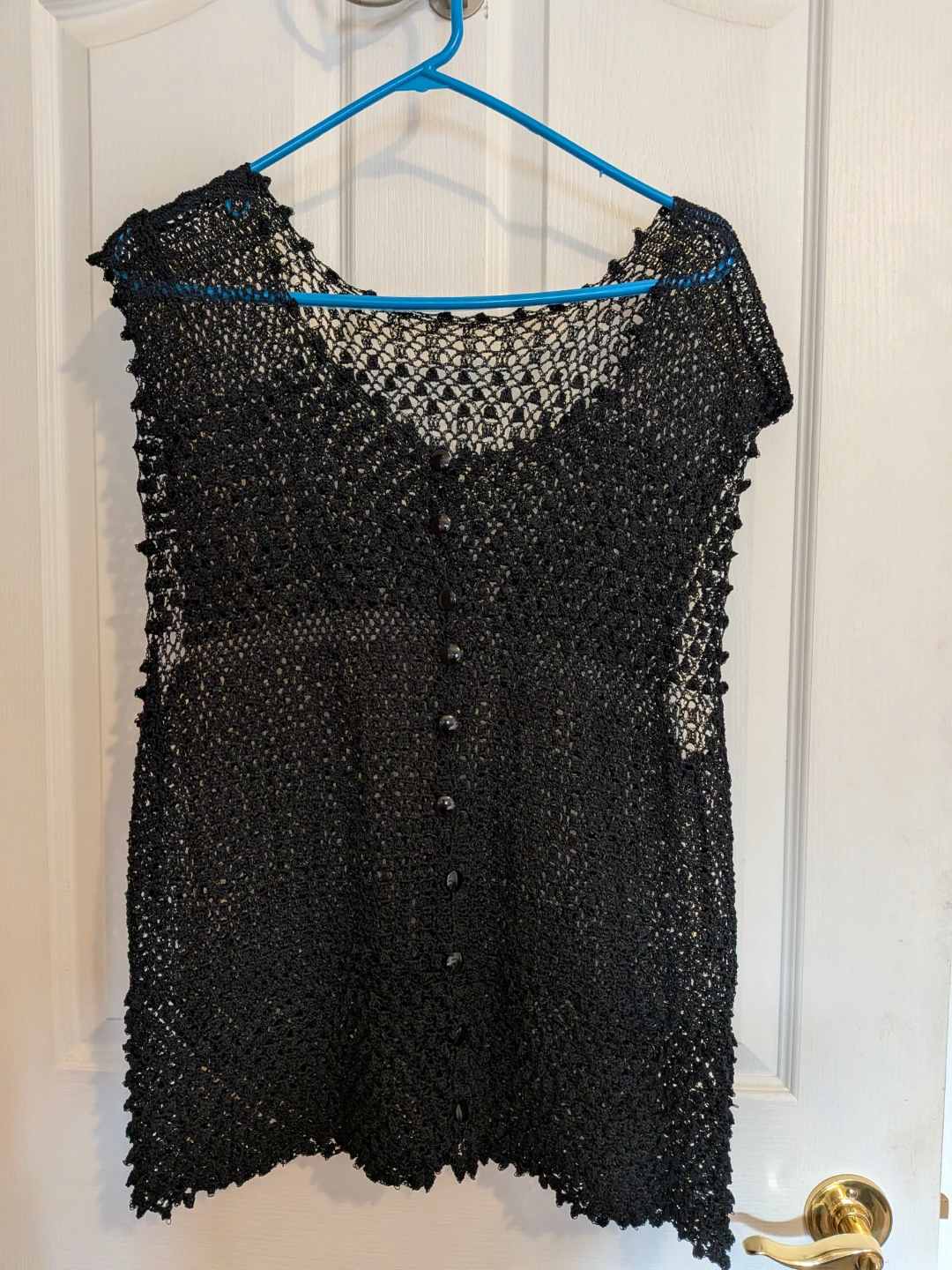 Black Crochet Top