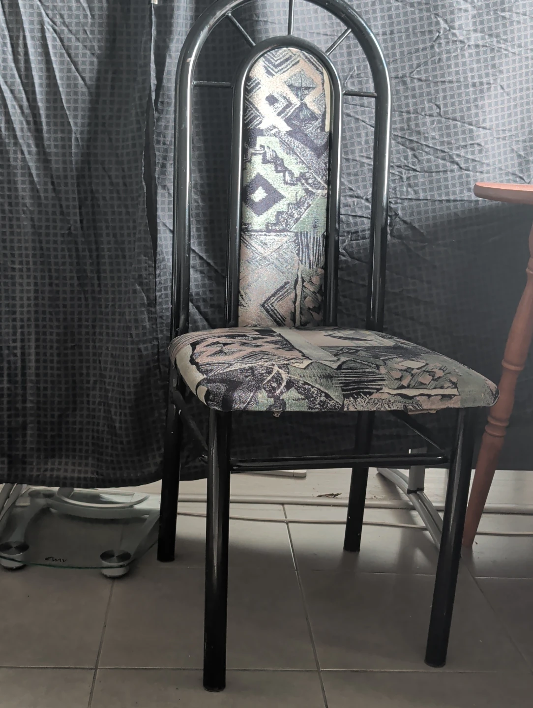 Patterned Upholstered Dining Chair- 2