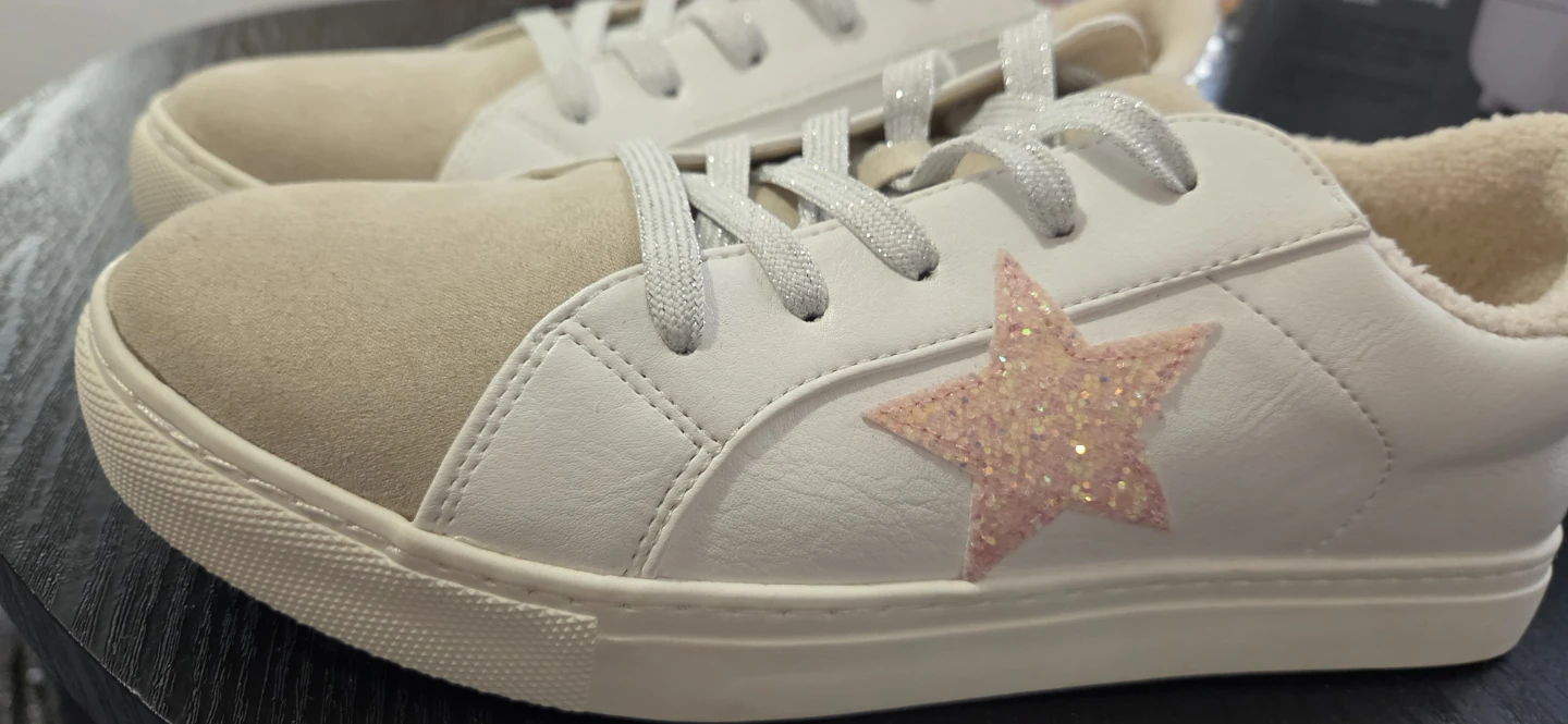 Steve Madden White & Tan Star Sneakers - photo 4