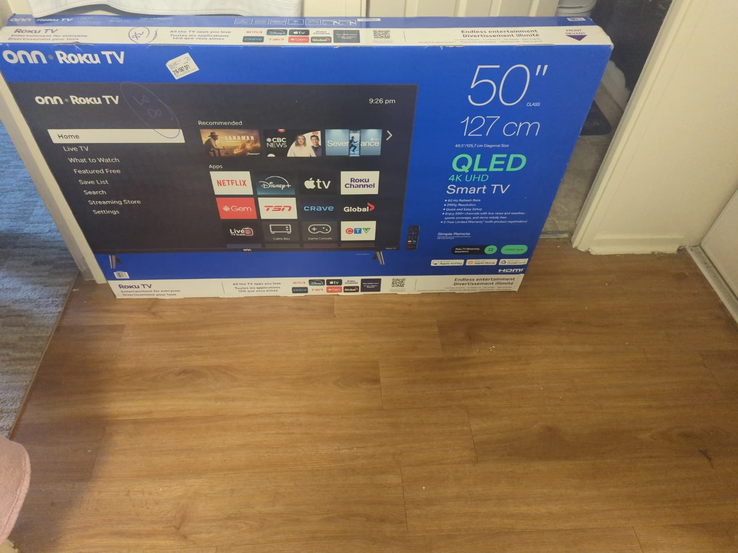 Onn Roku TV 50" QLED 4K UHD Smart TV