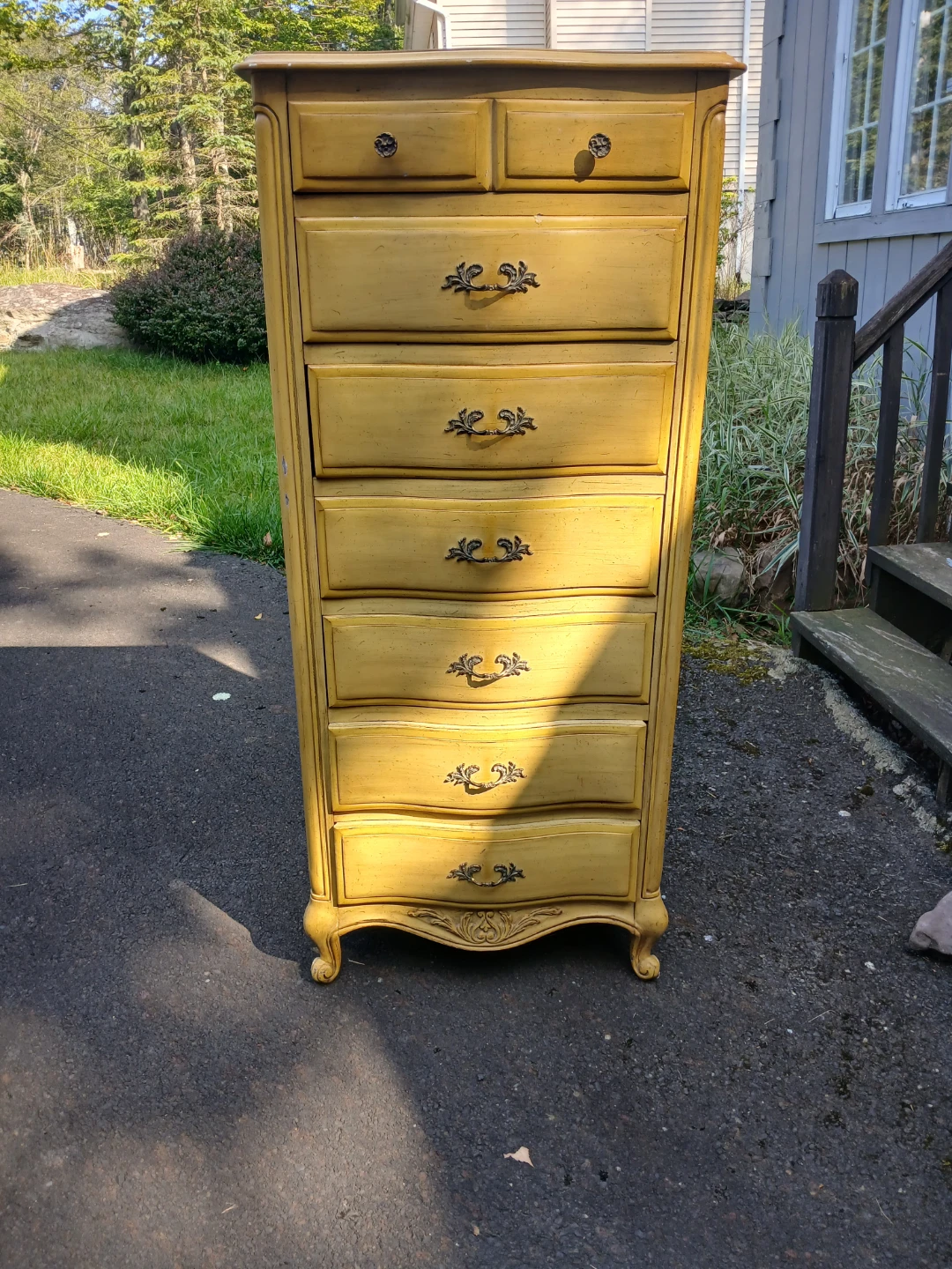 Vintage French Provincial Lingerie Chest, French Dresser.