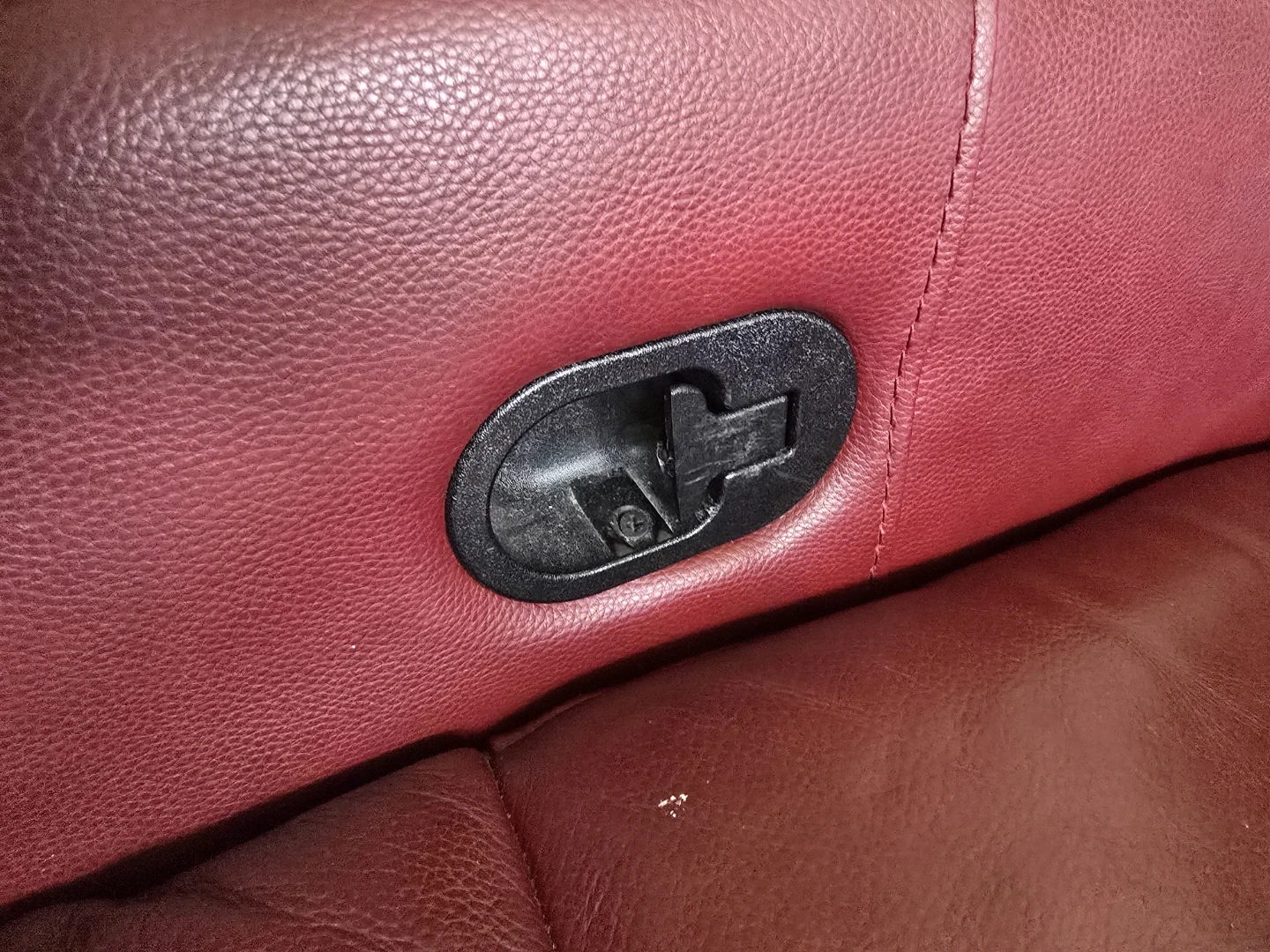 Burgundy Leather Recliner Chairs with Cup Holders - photo 3