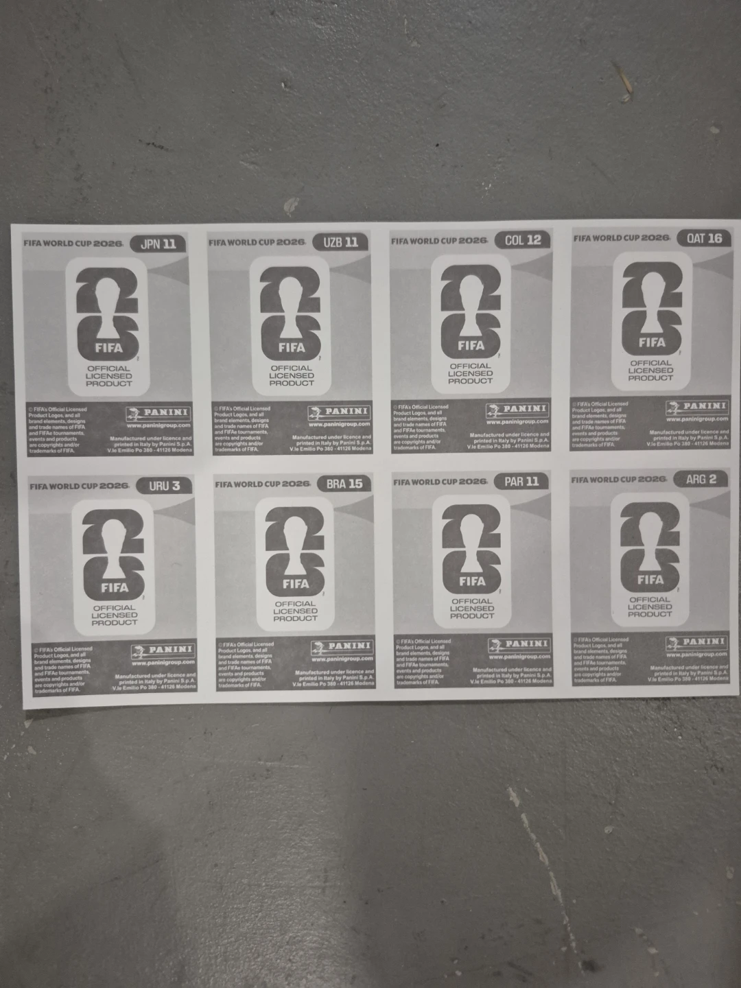 Panini FIFA World Cup 2026 Sticker Sheets - photo 2