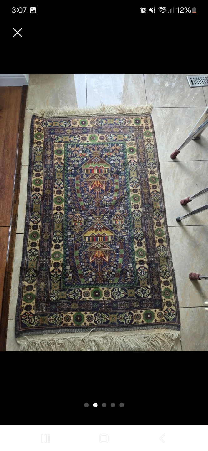 Authentic Handmade Afghan Rug – Persian Style Design