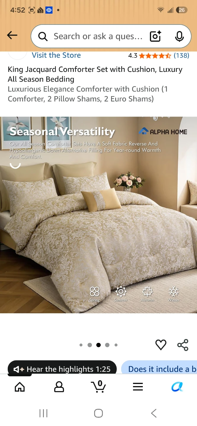 King Jacquard Comforter Set with Cushion - photo 4