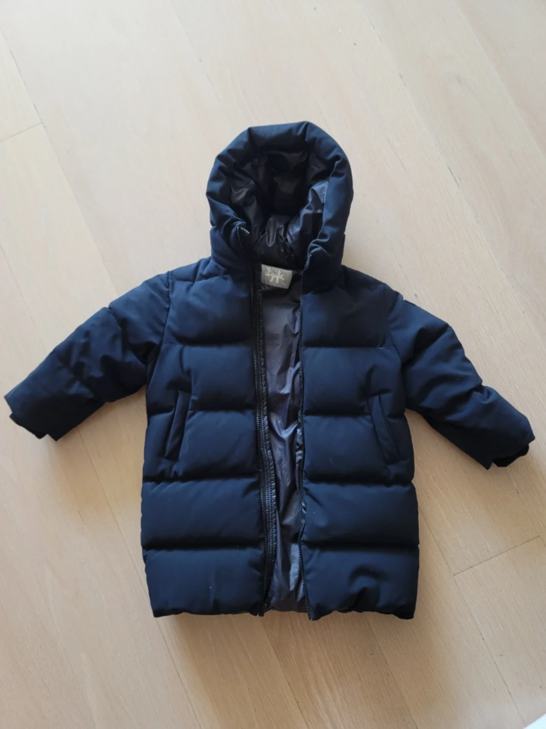 Il Gufo Black Puffer Jacket - Size 5A