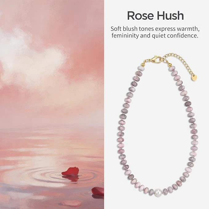 Posadina Rose Hush Necklace with Pearl - photo 2