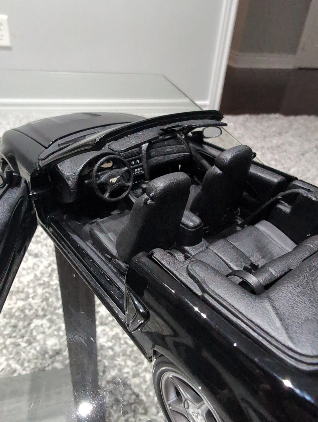 Black Ford Mustang GT Convertible Model Car - photo 5