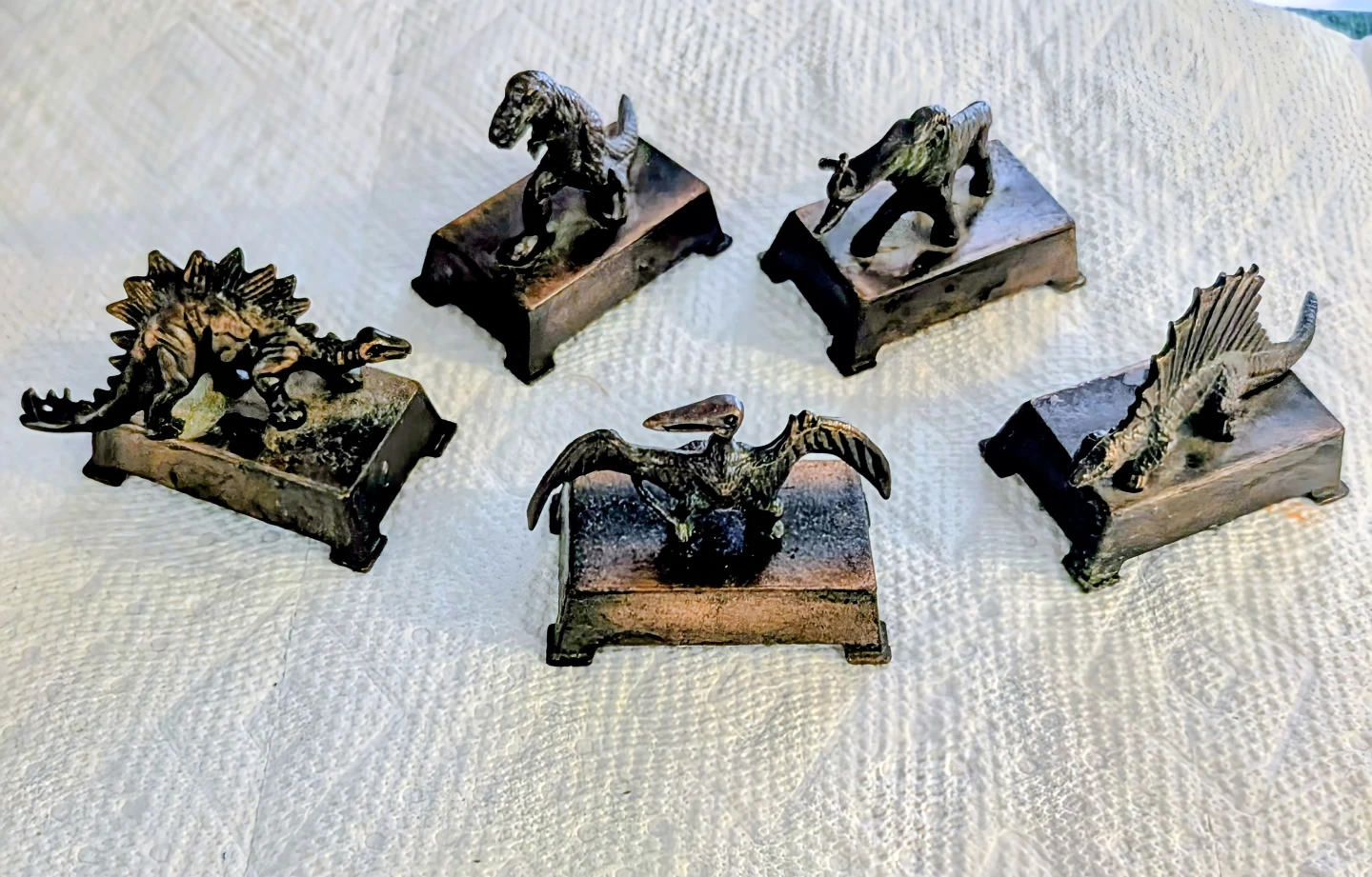 Vintage Metal Dinosaur Pencil Sharpeners (Set of 5)