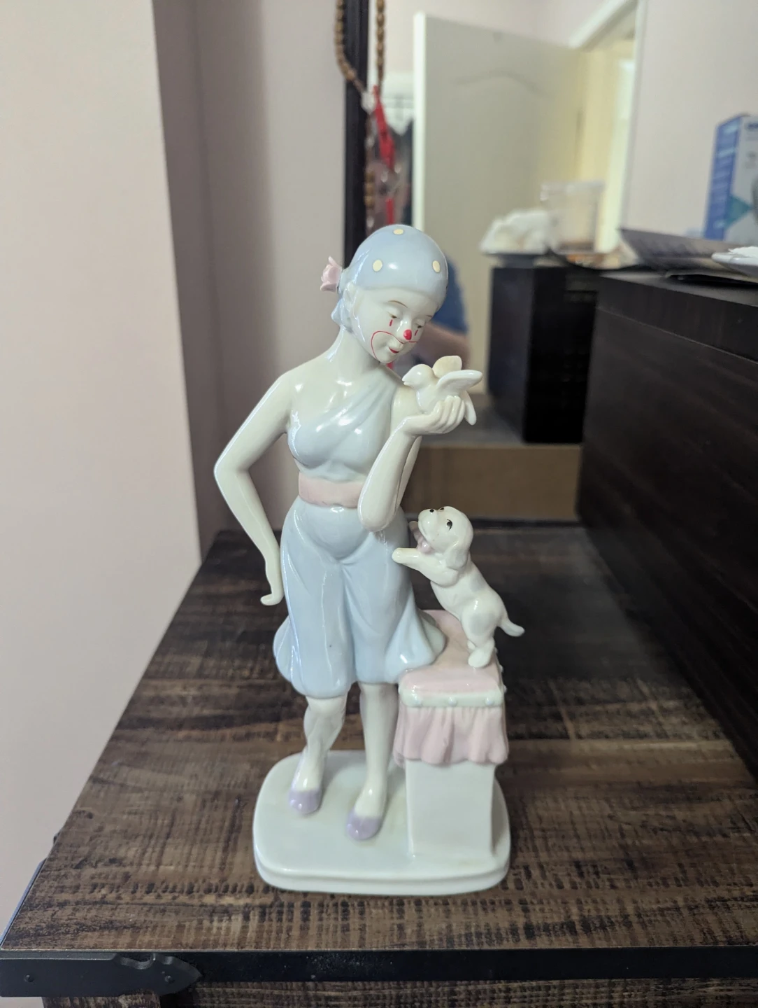 Lladro Porcelain Figurine - Girl with Dog and Butterfly