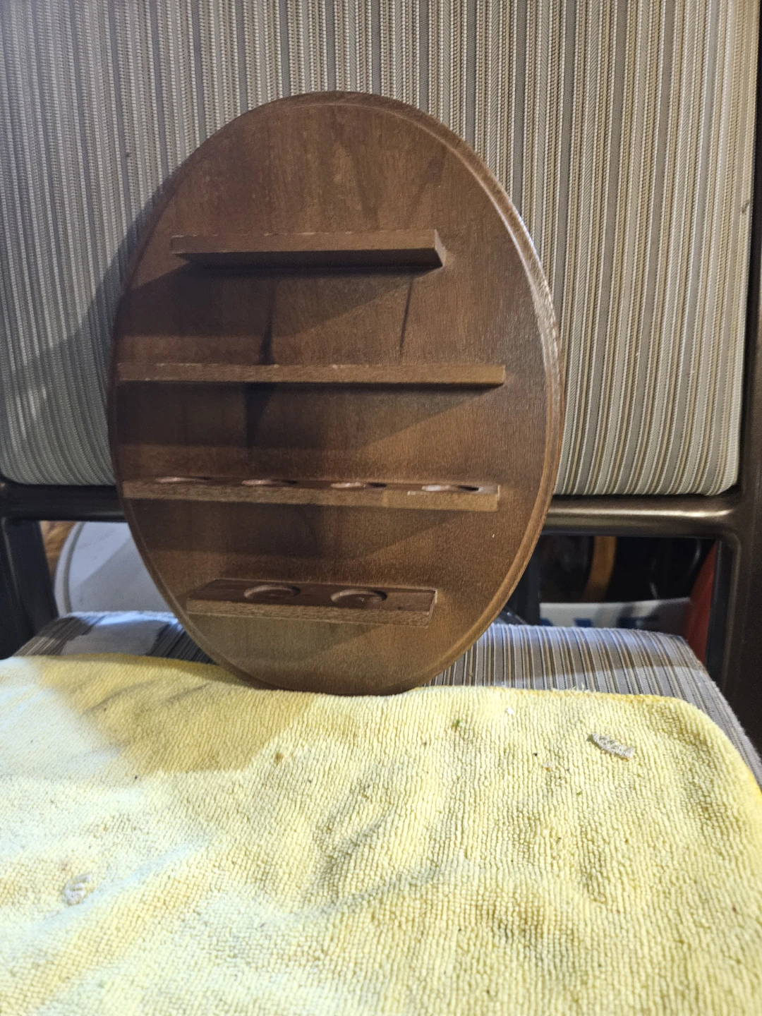 Wooden Oval Display Shelf - photo 2