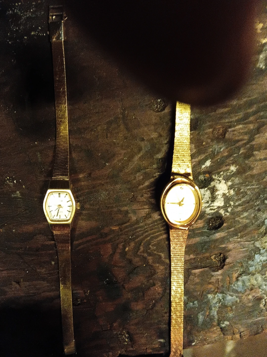Two Vintage Gold-Tone Ladies' Watches - Timex & Pulsar