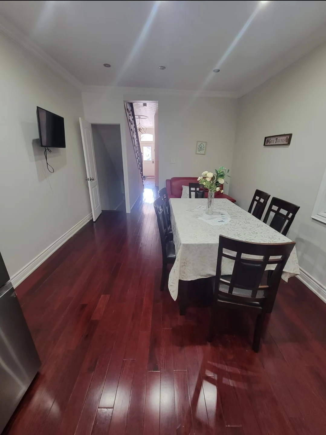 Wooden Dining Table with 6 Chairs