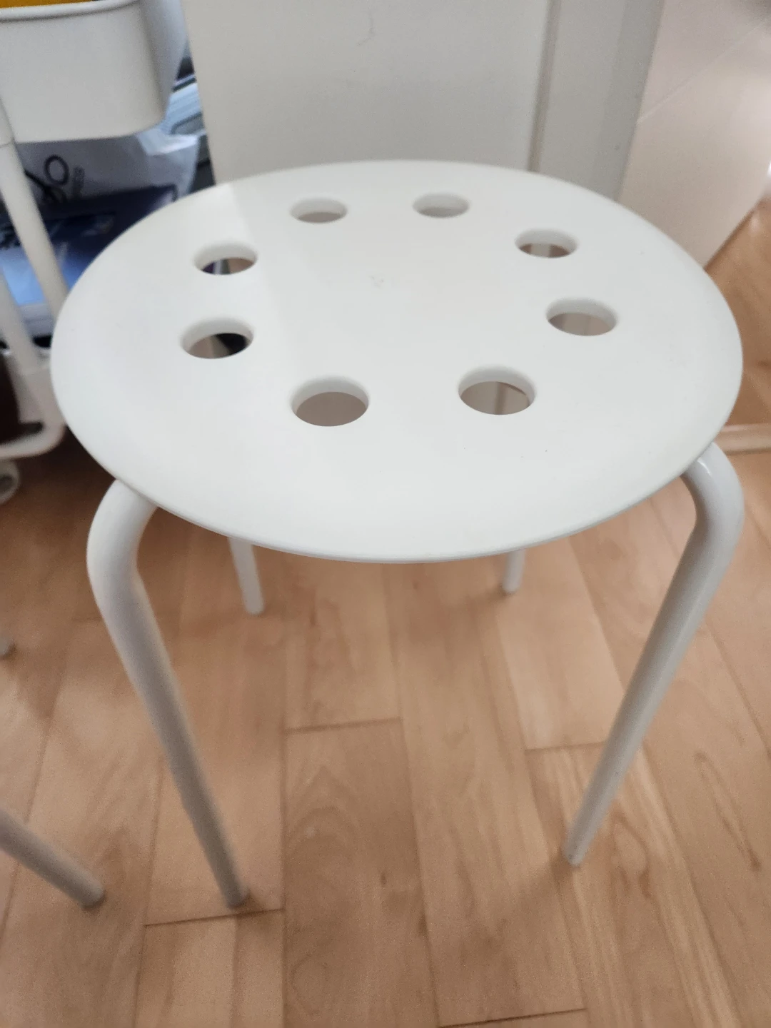 White IKEA stool x2 - photo 2