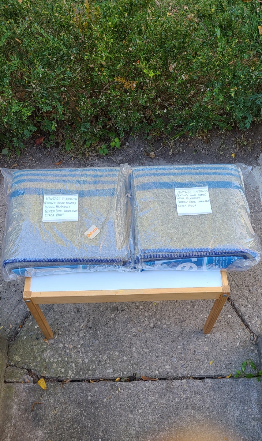 $40 EA or 2 For $75 Vintage Eatonia Queen Wool Blankets - Clean!