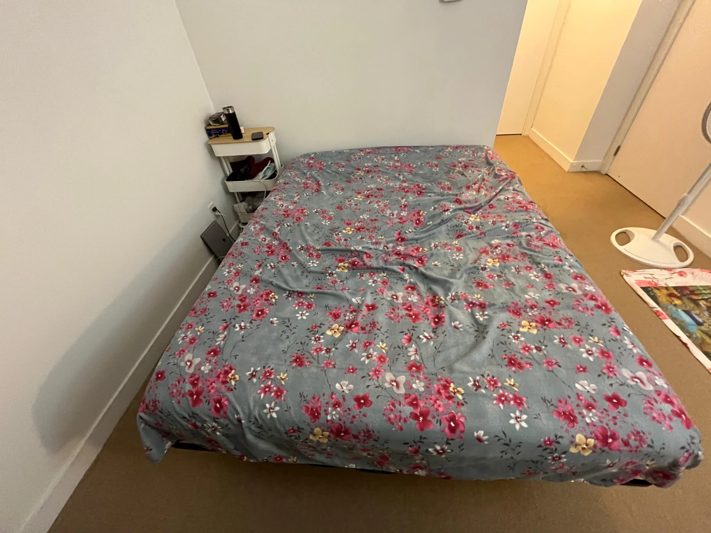 Queen Metal Bed Frame with Ikea Foam Mattress - photo 5