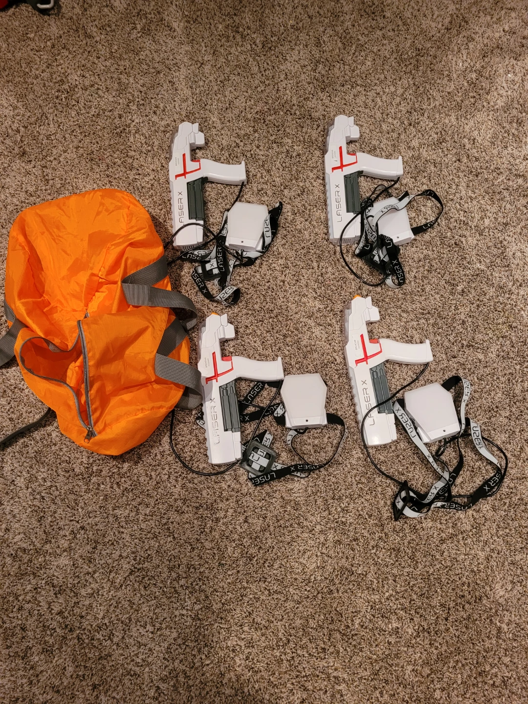 Laser X Laser Tag Set with 4 Blasters and Bag