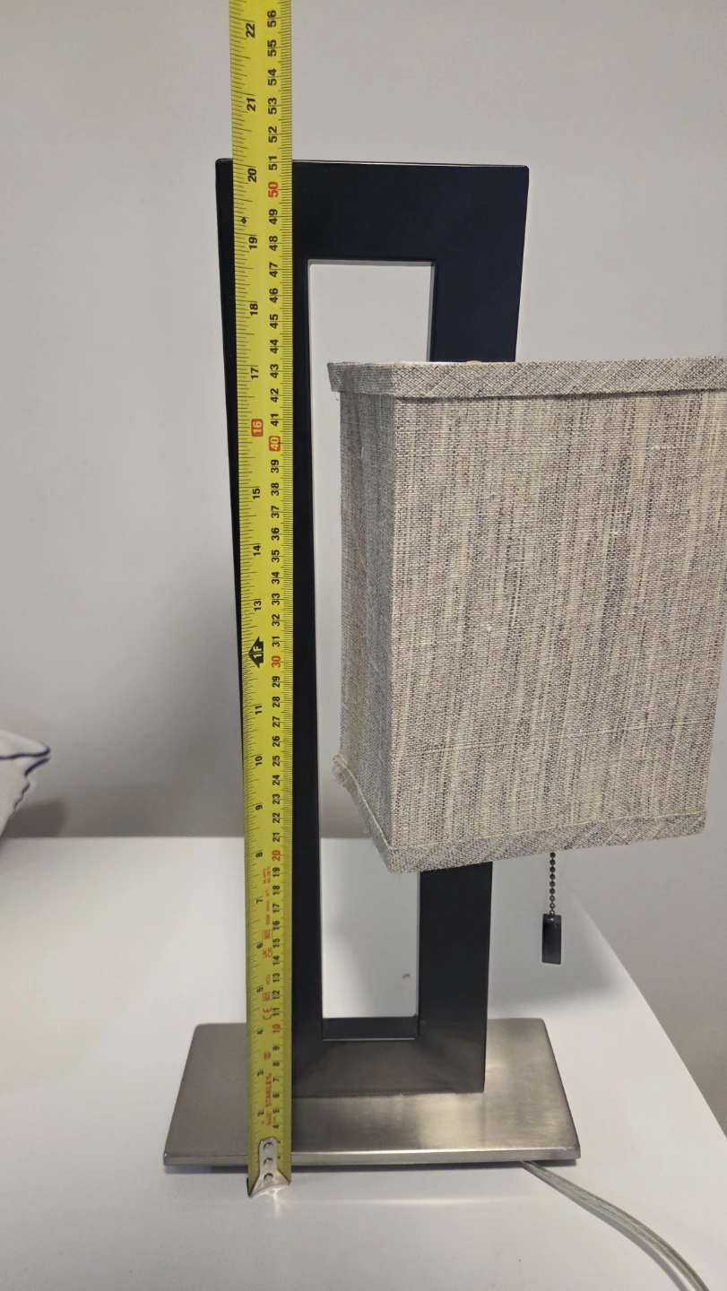 Modern Table Lamp with Square Fabric Shade - photo 2